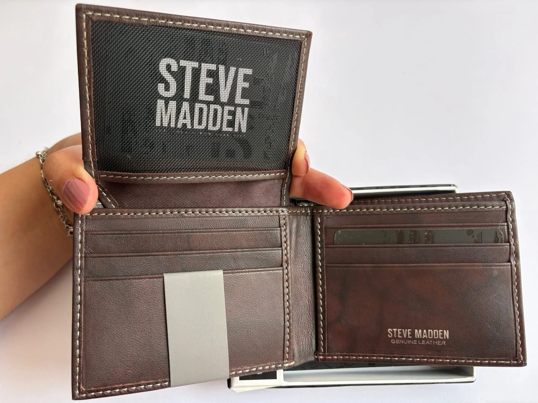 Steve Madden Cartera de Piel RFID, foto 3