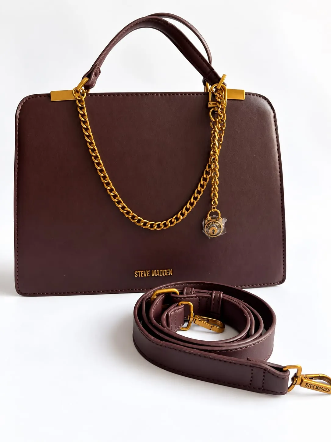 Steve Madden Burgundy Satchel, foto 5